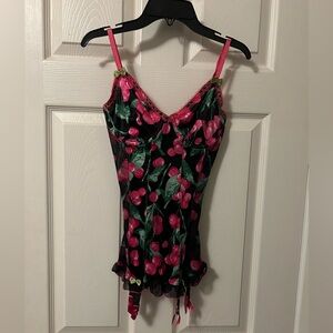 Victoria’s Secret Cherry Pinup Garter Slip